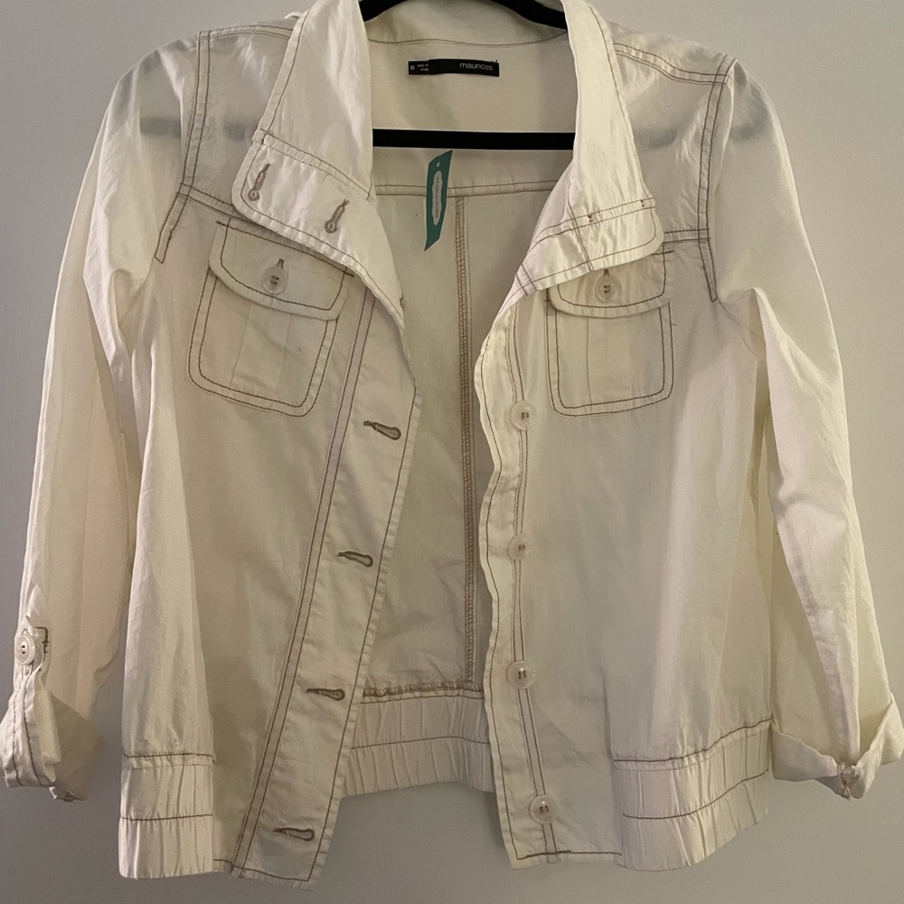 Maurices Cream jacket, M, NWT